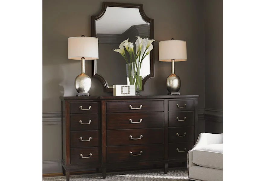 Kensington Place Baldwin Dresser and Catalina Mirror Set by Lexington at Esprit Decor Home Furnishings